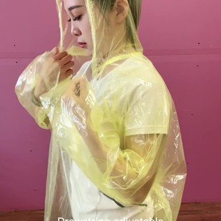 Disposable Raincoat Card Raincoat Adult Raincoat Long Full Body Thickened Transparent Rainproof Portable Raincoat