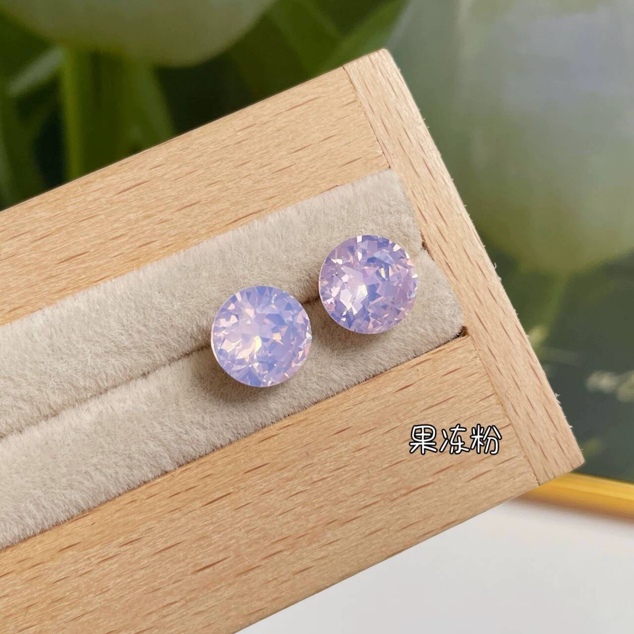 Stud Earrings (Millennium Rose) 8 mm rose‑cut zircon, straight‑pin and flat‑back screw options, assorted colors
