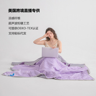 Europe and the United States cross-border cool silk summer cool quilt air conditioning quilt solid color summer ultrasonic embossing cool thin quilt gift wholesale