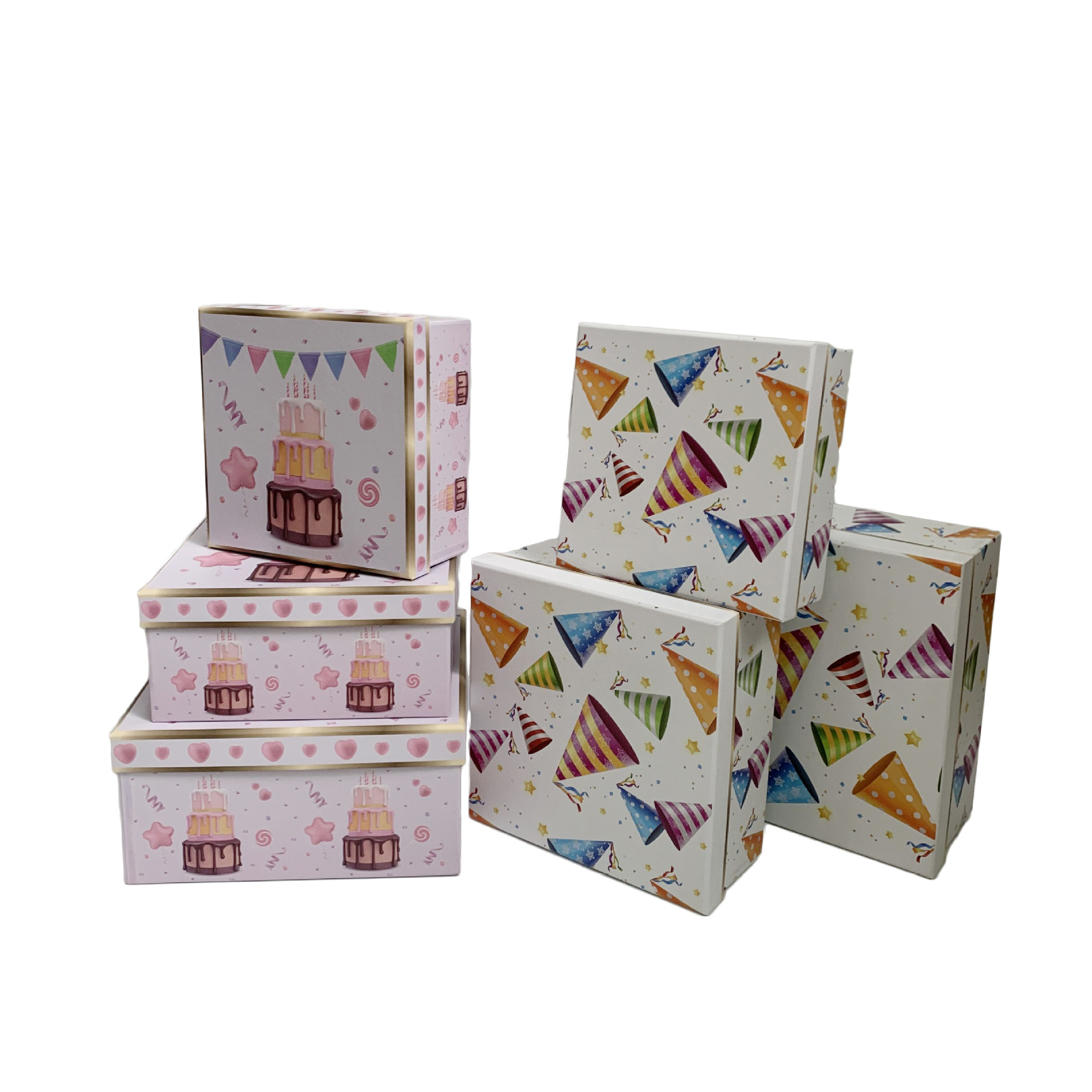 奥力派  生日 蛋糕 正方礼品盒  套三鲜花礼盒  伴手礼盒   礼物