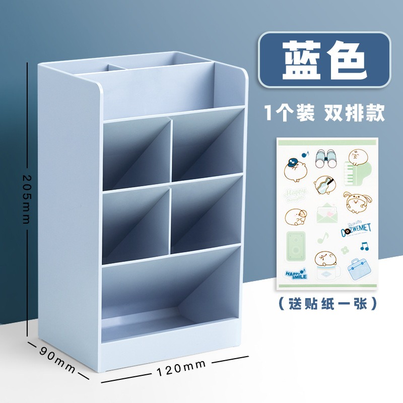 Portaplumas oblicuo Deli de 5 compartimentos, caja organizadora de papelería creativa para estudiantes