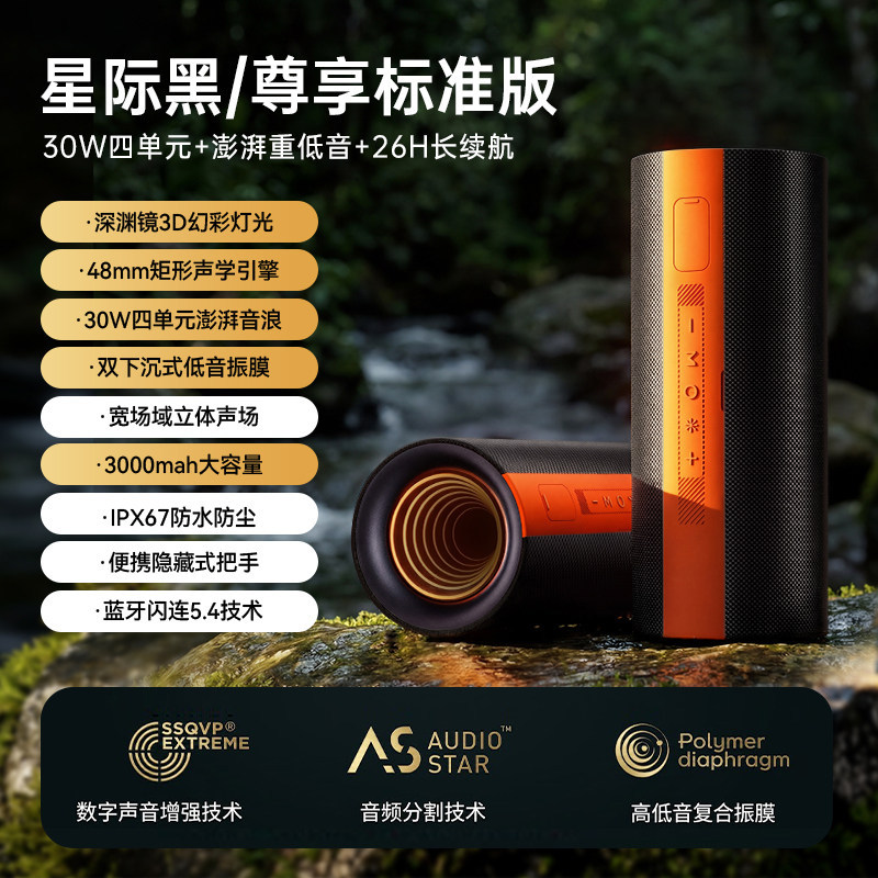 F30pro [Édition Standard Exclusive] 30W haute puissance + caisson de basses grand volume + 26H d'autonomie longue durée + étanchéité IPX67