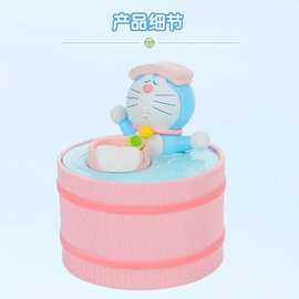 现货正版哆啦A梦 机器猫日式浴捅迷你空气哆啦加湿器车摆手办摆件