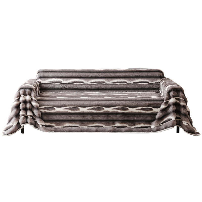 Housse De Canapé En Fourrure De Lapin Synthétique Confortable_voghion.com