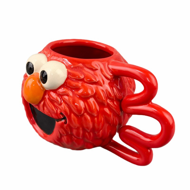 Linda pareja agornitbird 3D tridimensional pájaro taza de marcador de cerámica taza de agua creativa taza de animal 3D pintada a mano