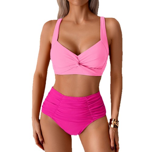 2025 Western-style swimsuit women's high-waisted separates bikini
