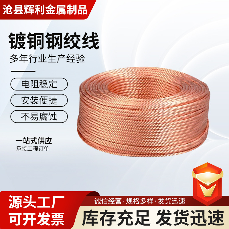 铜绞线120mm2铜包钢绞线150铜覆钢绞线镀铜绞线镀锡铜绞线接地线