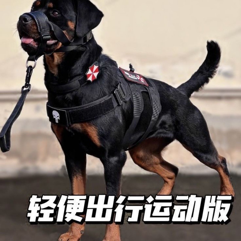 狗狗战术嘴套防爆冲防爆冲牵引出行放乱吃乱叫乱咬可调节中大型犬