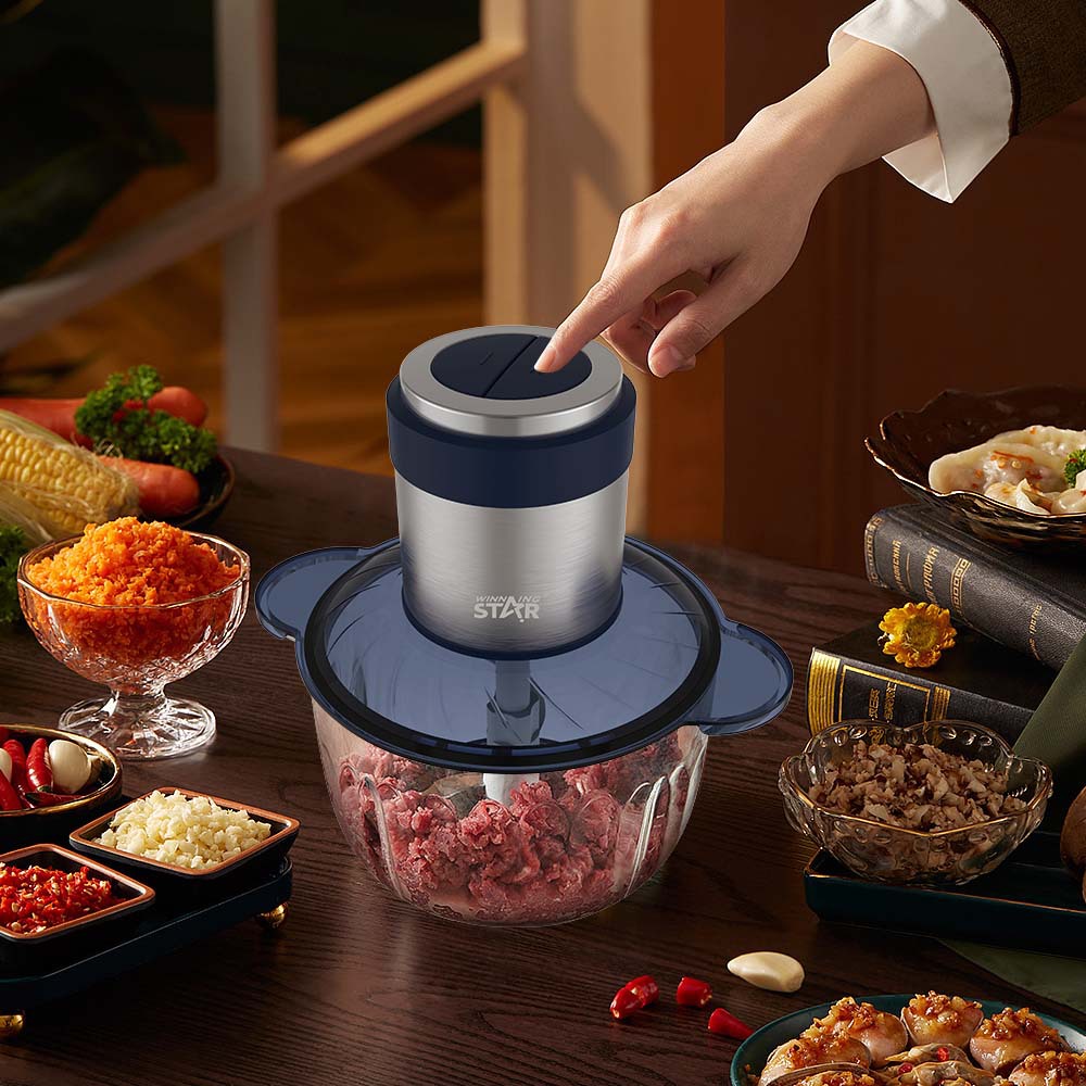 WinningStar cocina doméstica transfronteriza de cuatro cuchillas máquina de moler de carne picada eléctrica multifunción para mezclar