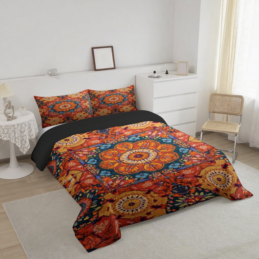 TEMU / JIT nuevo producto transfronterizo bohemia mandala impresión digital 3D 180gms colcha colcha ajuste