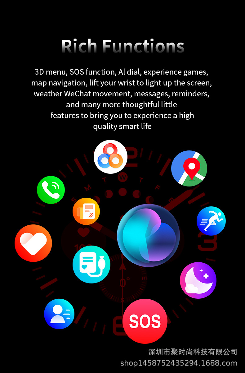 js watch7 ultra Bluetooth Call Smartwatch Voice Assistant Weather, Music Heart Rate, Blood Pressure undefined