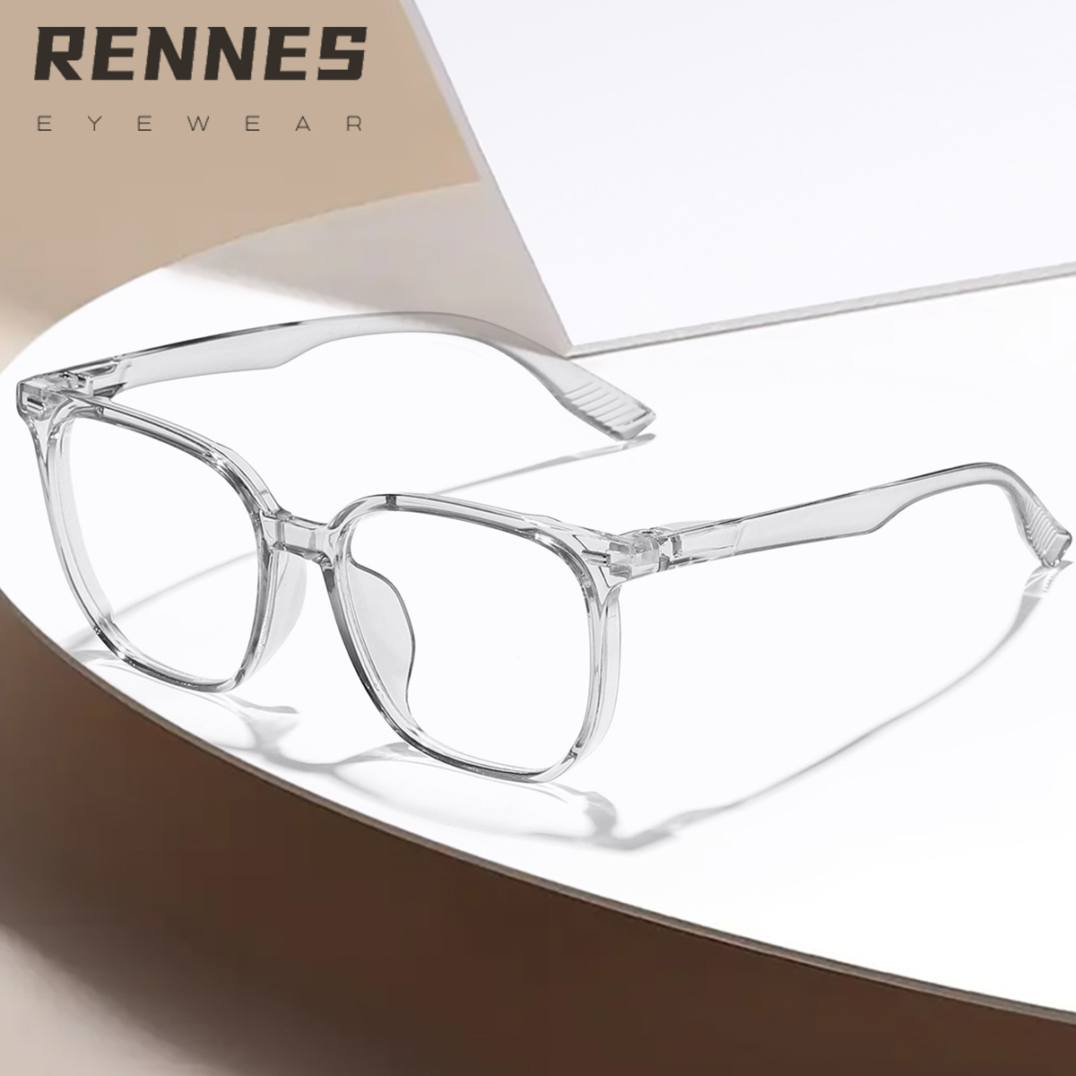 Nueva venta al por mayor caja clásica campus moda Anti-azul gafas de luz llano cara pequeña miopía gafas de Marco