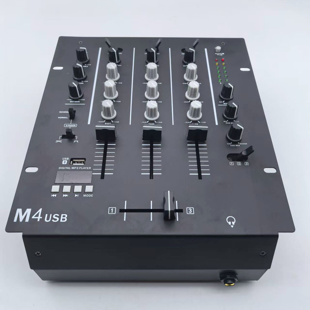 M4USB AHUJ A 4 canales DJ mezclador profesional KTV escenario DJ mezclador DJ mezclador
