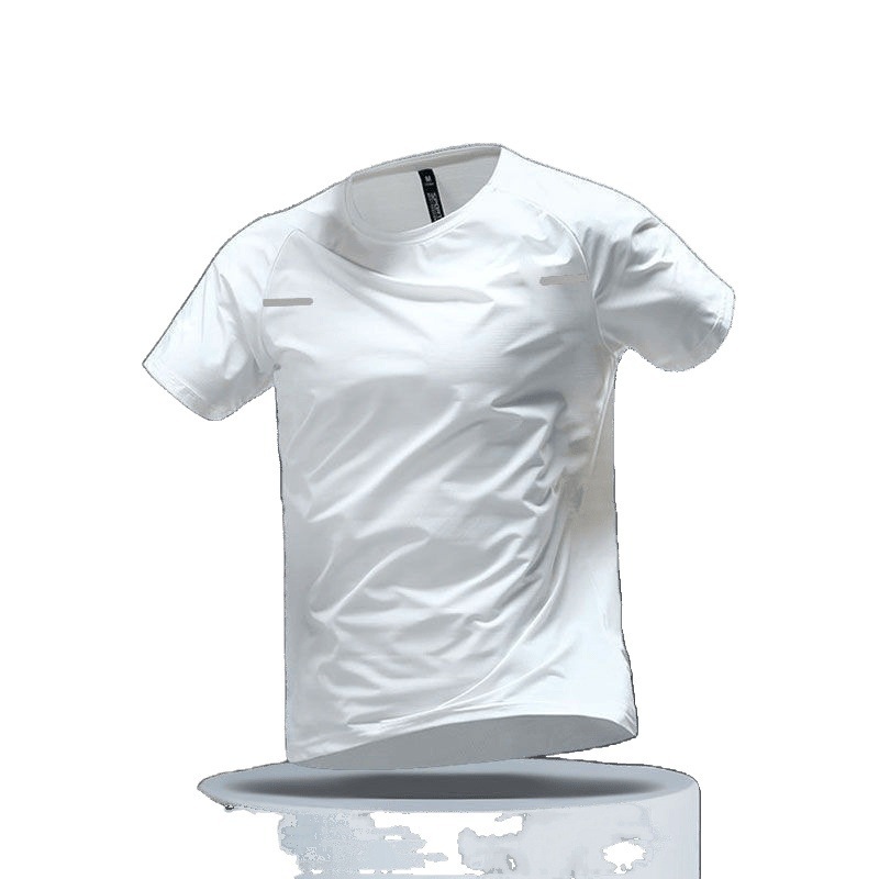 メンズ速乾スーツ夏Tシャツフィットネスウェアバスケットボール用品トレーニング偽ツーピースショーツランニングウェアスポーツ半袖|undefined