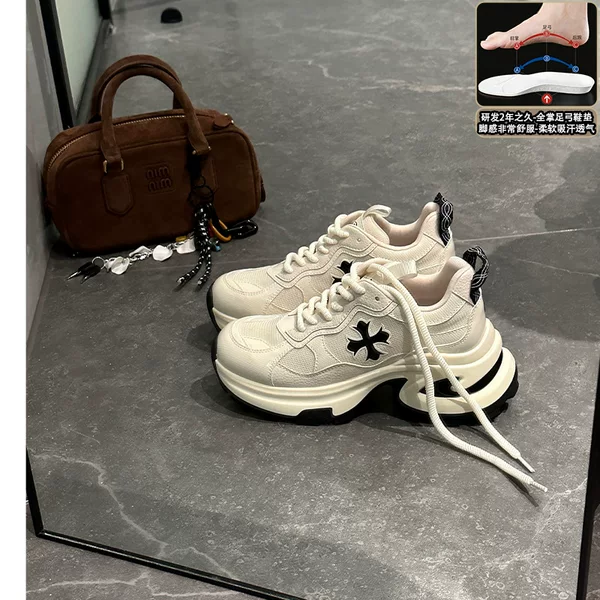 Uncle's Home [Research and Development Improved Elegant Version] Thick-Soled Breathable Dad Shoes for Women 2026 New Spring Versatile Sneakers