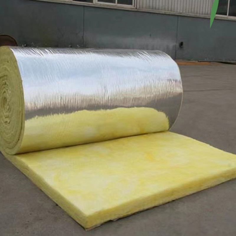 Felt de lana de vidrio absorbente de sonido ignífugo invernadero aislamiento térmico lámina de aluminio aislamiento térmico contra incendios fábrica al por mayor fieltro de lana de vidrio centrífuga