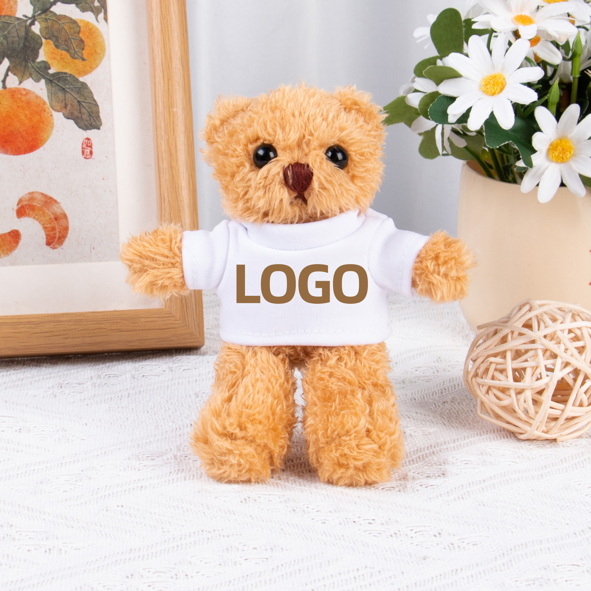 Teddy Bear Keychain Colgante Bolsa accesorios de ropa impresa LOGO vestido Teddy Teddy Doll juguetes de peluche