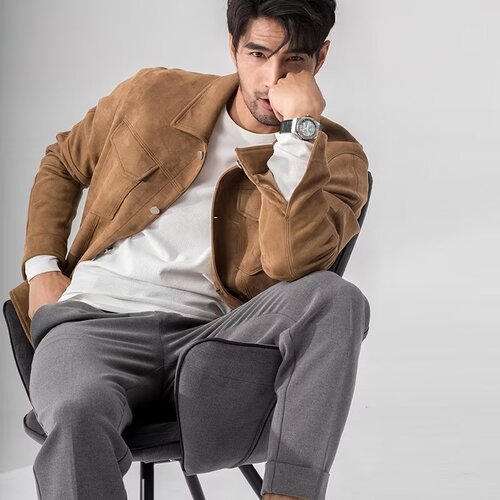 Mink Fleece Jacket for Men - Winter Trend Brand Fashion Collar Jacket - Loose Casual Top for Men