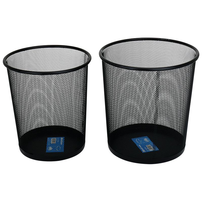 Kdedeu (KW-triO) Oficina canasta de basura de malla de hierro mediano grande papelera doméstica