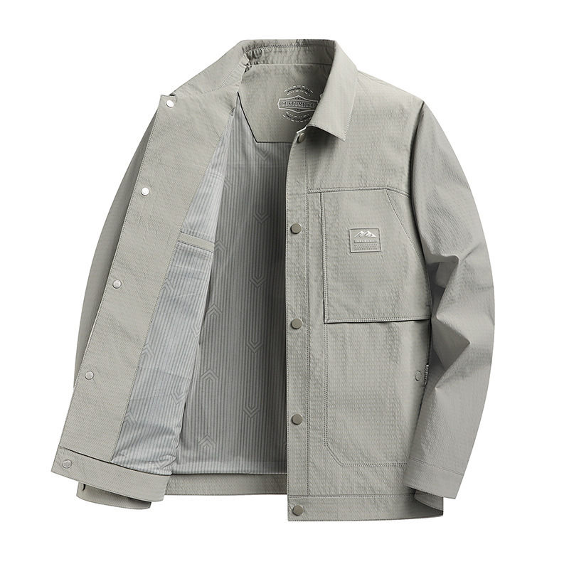 2025 Autumn Men's Single Jacket Spring and Autumn Outerwear Fashion Casual Men's Jacket Dad Style Jacket Cross-Border