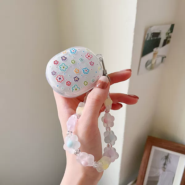 Transparent soft shell-color flower (with bracelets)