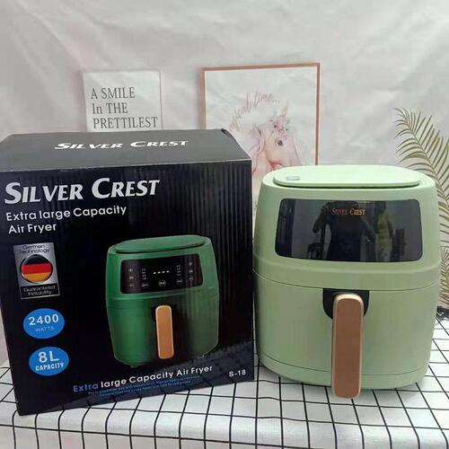 8L Silver Crest Air Fryer Home Multifunction Air Fryer Touch Screen Smart Electric Fryer