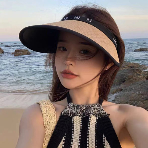  new summer women's sun protection sun hat women's hat large brim fashionable sun cover face empty top hat