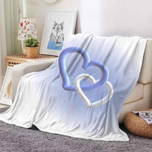 跨境情人节毛毯数码印花亚马逊午睡盖毯法兰绒毯子批发热销沙发