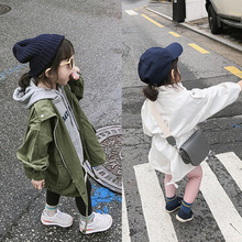 秋款洋气中长款风衣2024春秋儿童收腰外套女童外衣潮K31