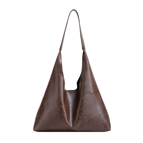 Stylish Minimalist Ultra-Large Capacity  Retro New Korean Version Trendy Casual Commute Single Shoulder Tote Bag for Women