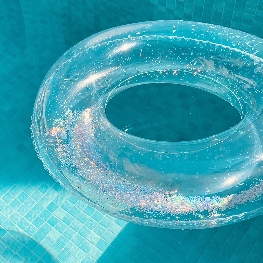 Piscina de viento minimalista círculo de natación de vacaciones círculo de natación para adultos niños sillón de piscina infinita para tomar fotos de diapositivas flotantes