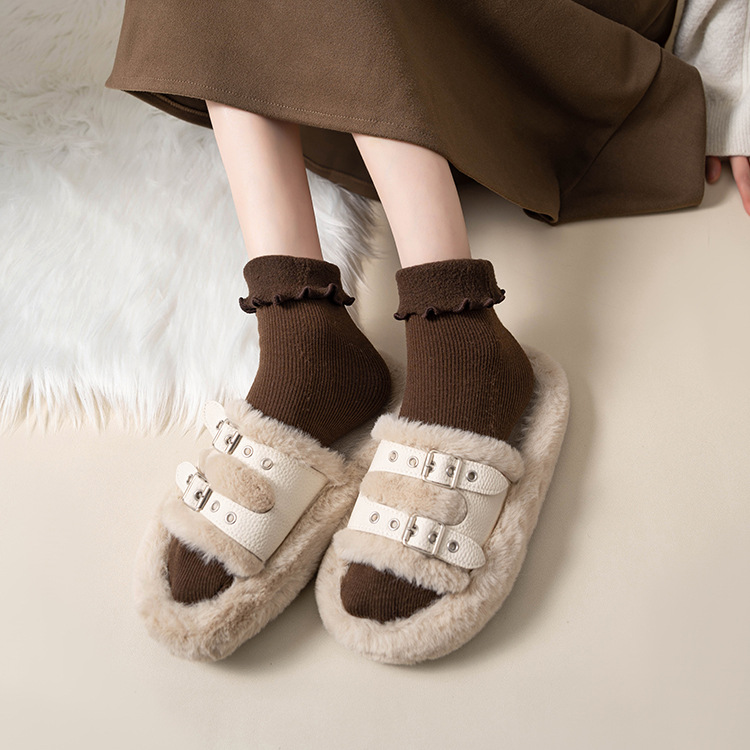 Femmes Style Japonais Couleur Unie Coton Crew Socks Une Paire display picture 4