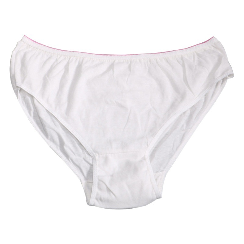 Independent packaging pure cotton maternity confinement wash-free men's and women's briefs beauty salon disposable underwear wholesale