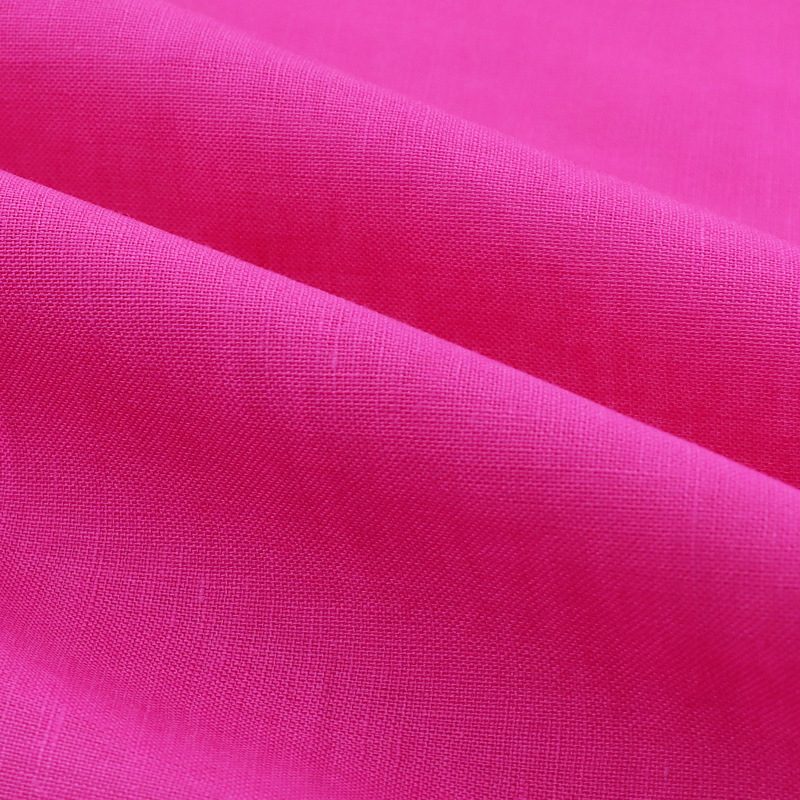 21 algodón de lino Llano 135g llano Delgado transpirable liso Camisa de algodón de lino vestido de tela de algodón de lino