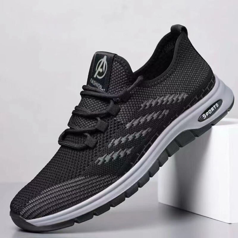 Men's Shoes, New Cross-Border Models, Fly-Knit Shoes for Middle-Aged and Elderly People, Simple Breathable Casual Shoes, Soft-Soled, Lightweight, Versatile Sports Shoes Men's Shoes, New Cross-Border Models, Fly-Knit Shoes for Middle-Aged and Elderly People, Simple Breathable Casual Shoes, Soft-Soled, Lightweight, Versatile Sports Shoes