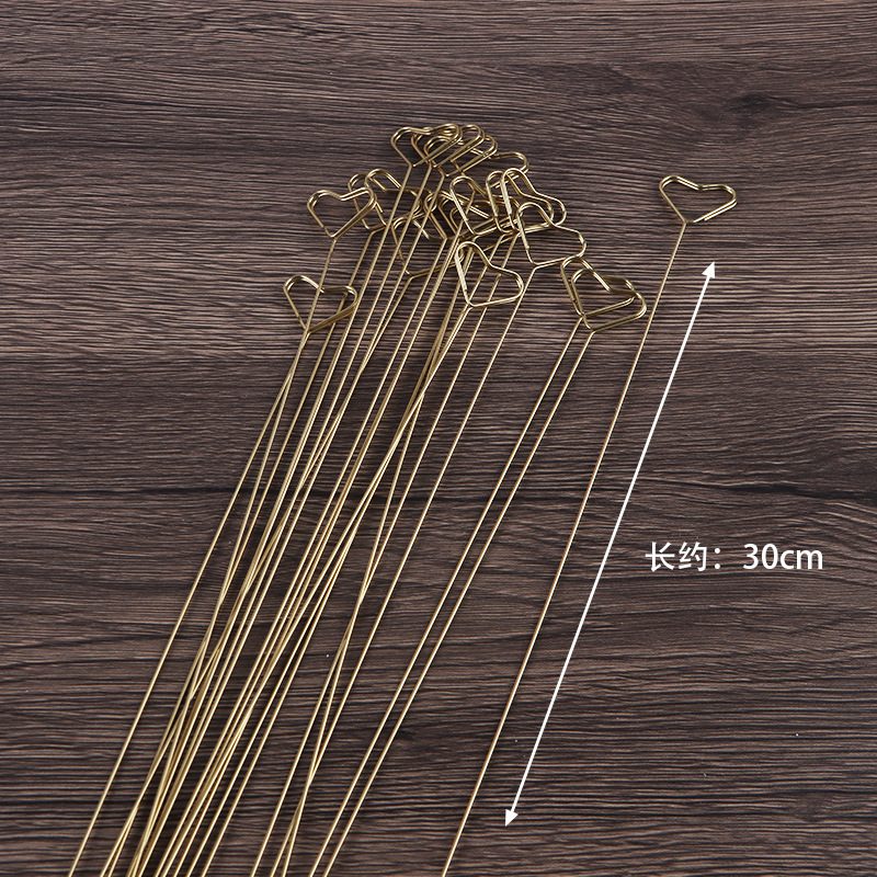 Clip de tarjeta de metal estilo coreano chapado en oro titular de la tarjeta flor material de embalaje ramo titular de la tarjeta