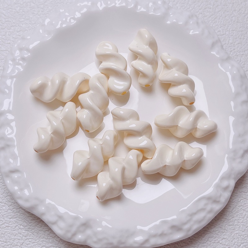 高饱和多巴胺烤漆螺旋浪味仙直孔串珠DIY手机链钥匙扣饰品配件|undefined