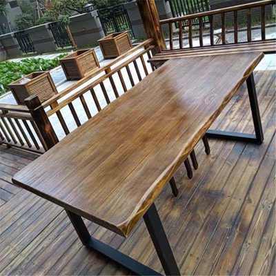 Nordic Solid Wood Dining Table Rectangular Tea Table Iron Vintage Long Table loft Industrial Style Office Conference Table Large Table