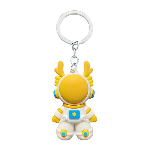 Cartoon three-dimensional space dragon PVC graduation keychain zodiac gift for male and female students Year of the Dragon key pendant