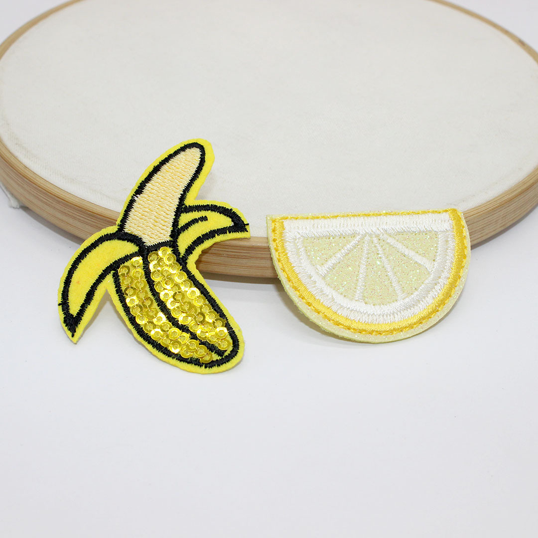 卡通水果亮片布贴衣服外套包包羽绒服装饰补丁破洞修补熨烫贴批发