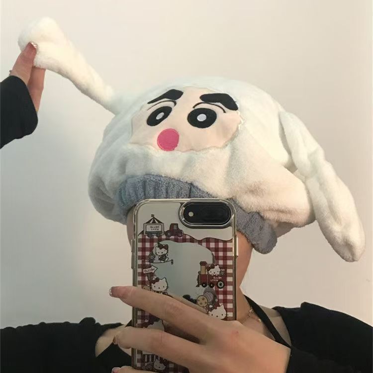 漫画厚い吸水ドライヘアキャップ女性速乾シャワーキャップコーラルフリース髪タオルドライヘアタオル|undefined