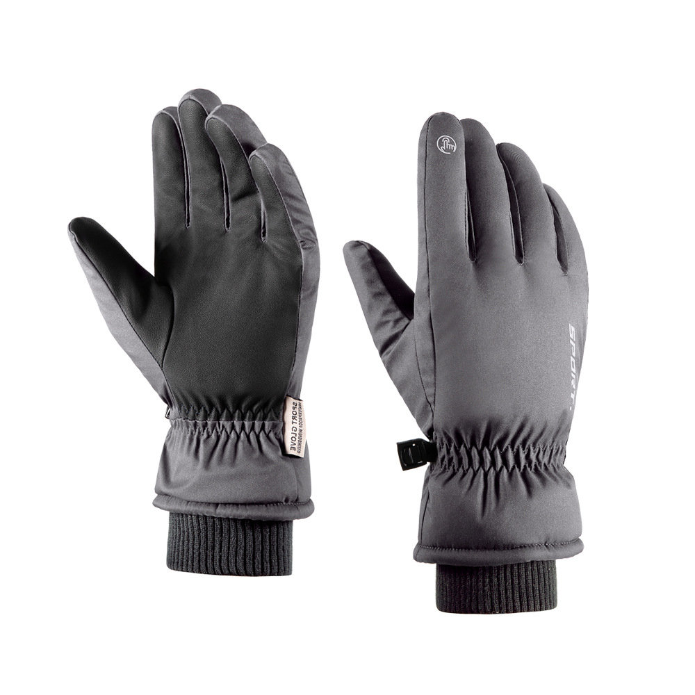 冬季保暖手套男士加絨加厚防風(fēng)防水觸屏摩托車女騎行健身滑雪手套