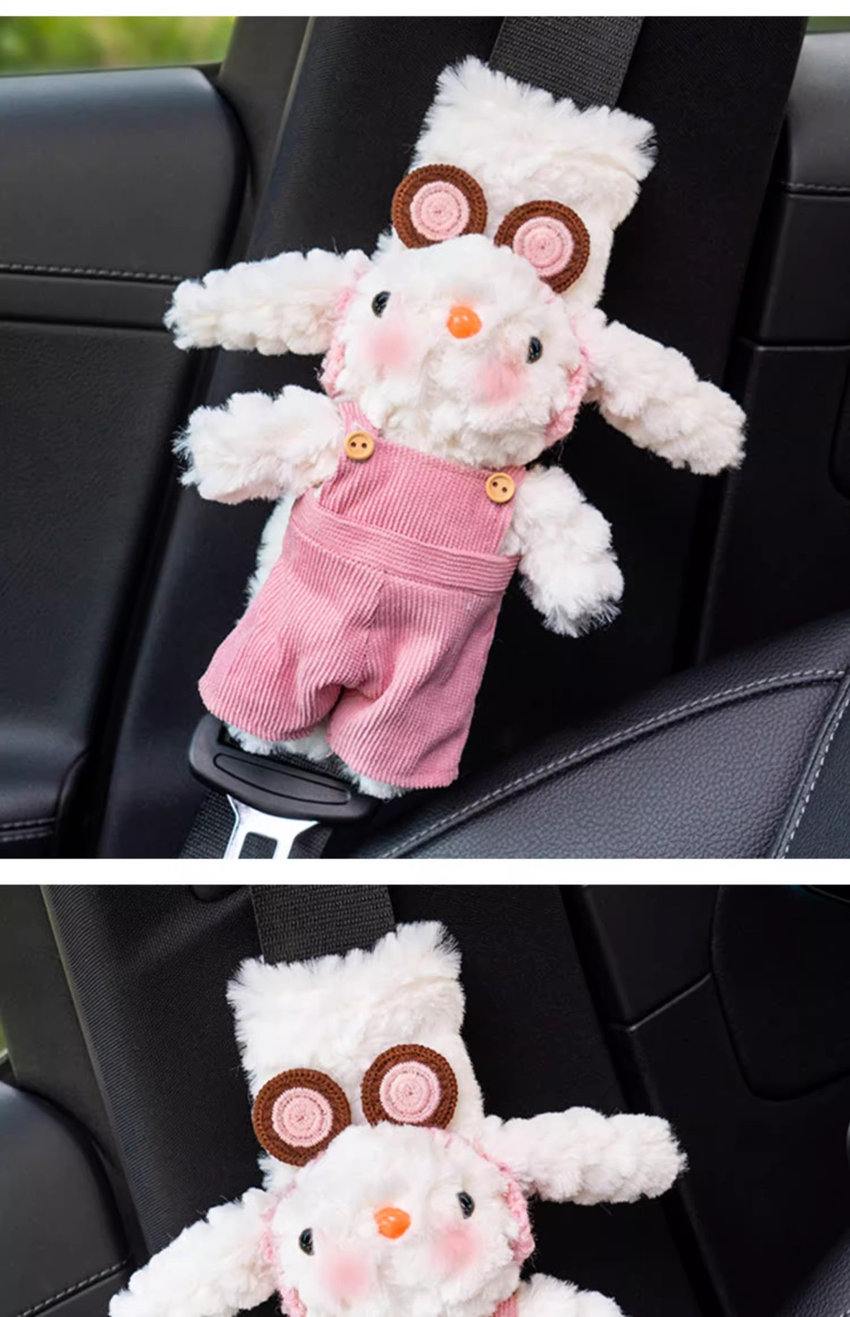 Fairy Rabbit Car Safety Belt Protective Cover Anti-Neck High-Level Girl's Cute Plush Doll Car Shoulder Cover