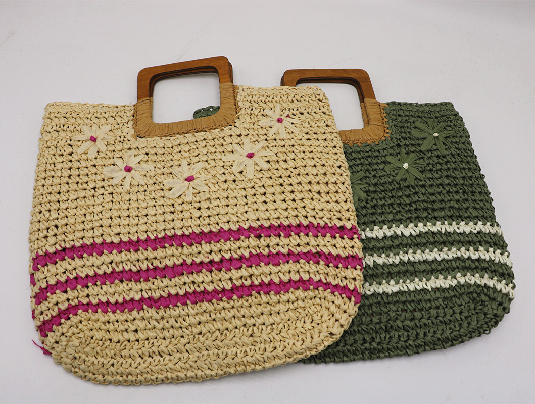 719g Weight Zipper Closure Type Top Handle Strap Type Straw Bag Bags Type Casual Occasion Straw Material Color Block Pattern Spring&Summer Season Women's Gender Vacation Style Square Shape Medium Size Women's Medium Straw Color Block Vacation Square Zipper Straw Bag 12