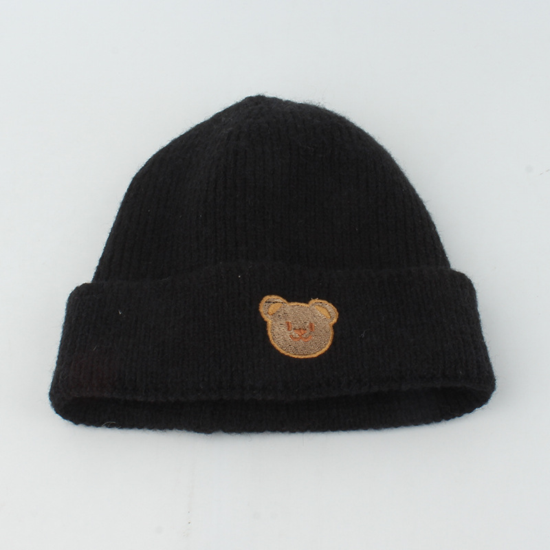 Enfants Unisexe Style Simple Ours Broderie Bonnet De Laine display picture 5