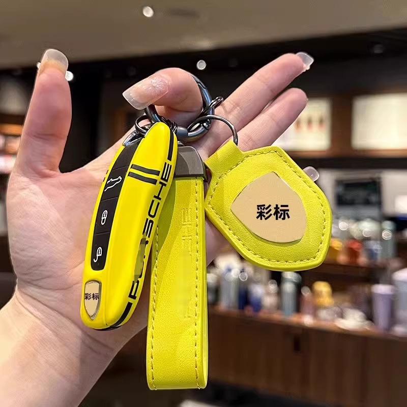 모델 B 트랙 옐로우 [싱글 쉘] + 천연 가죽 방패 + 가죽 로프