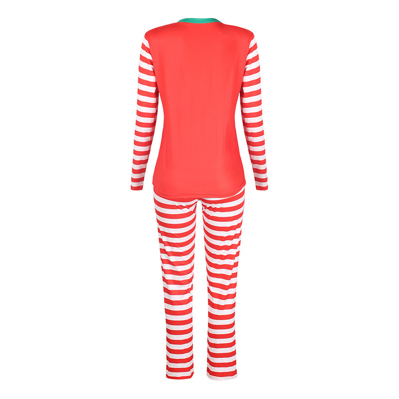 printing long-sleeved Christmas home wear pajamas nihaostyles wholesale Christmas costumes NSXPF80201