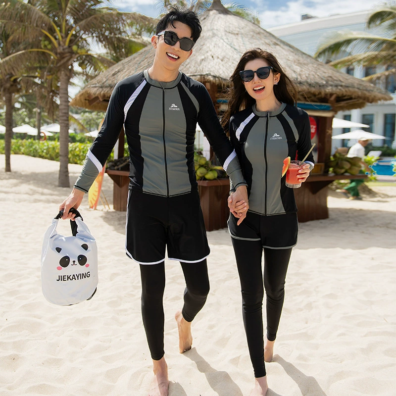 Новый мужской и женский купальный костюм с длинными рукавами брюки костюм гидрокостюм серфинг костюм плюс большой размер пара