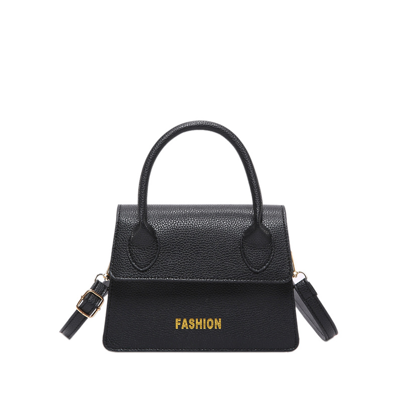 Europa y los Estados Unidos letras de moda bolsos de mano 2024 nuevo lichi estilo retro bolsos de hombro texturizados bolsos de mujer