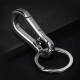 Keychain men's simple key chain car pendant girls high-grade stainless steel spring key ring ring hanging waist